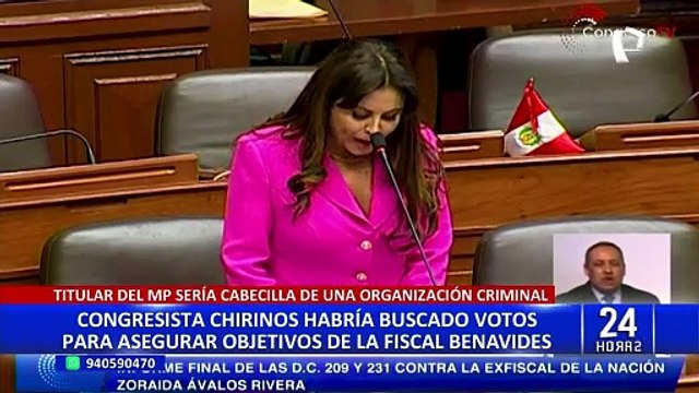 Sigrid Bazán presenta denuncia constitucional contra Patricia Chirinos por caso de fiscal Benavides