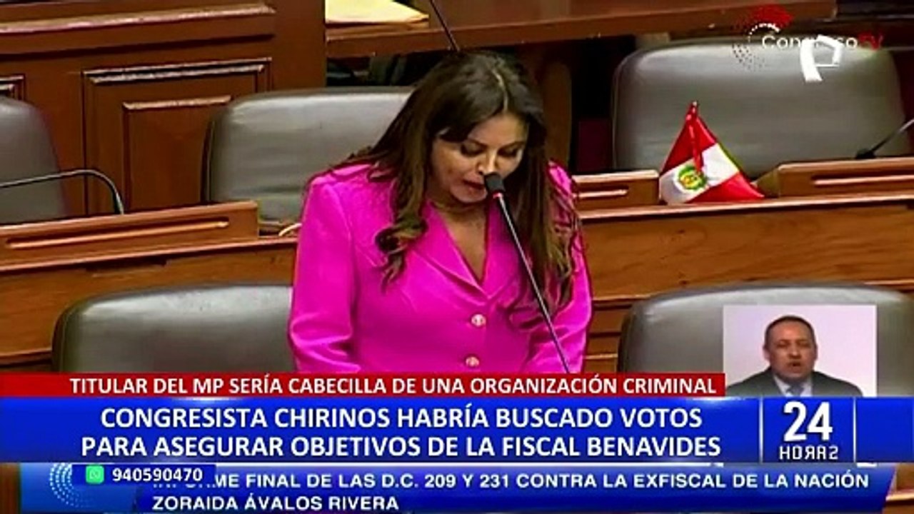 Sigrid Bazán presenta denuncia constitucional contra Patricia Chirinos por caso de fiscal Benavides