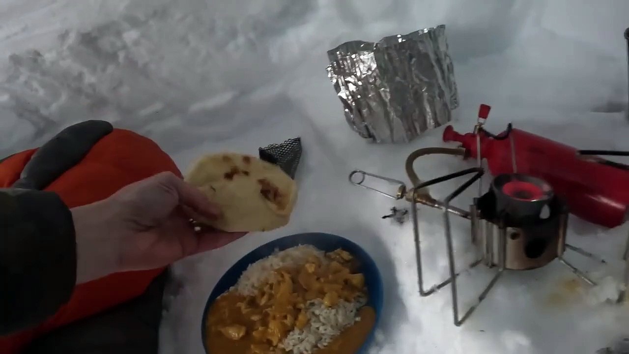 Dugout Shelter Under 10ft of Snow - Solo Camping in Survival Shelter During Snow Storm