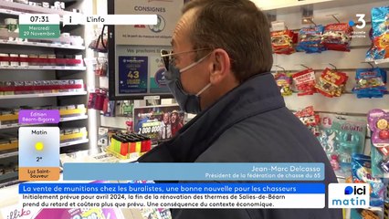 29/11/2023 - Le 6/9 de France Bleu Béarn Bigorre en vidéo