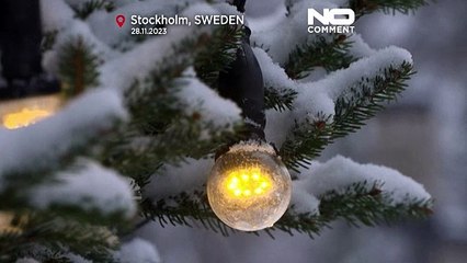 شاهد الثلوج تكسو مدينتي ستوكهولم وبرلين