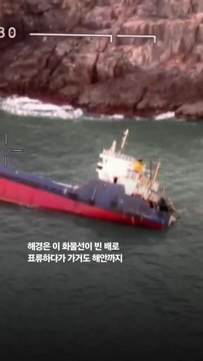 신안 가거도 해상서 中화물선 침몰…승선원은 발견 못했다