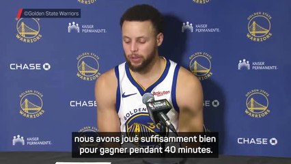 Warriors - Curry : "C'est une pilule difficile à avaler"