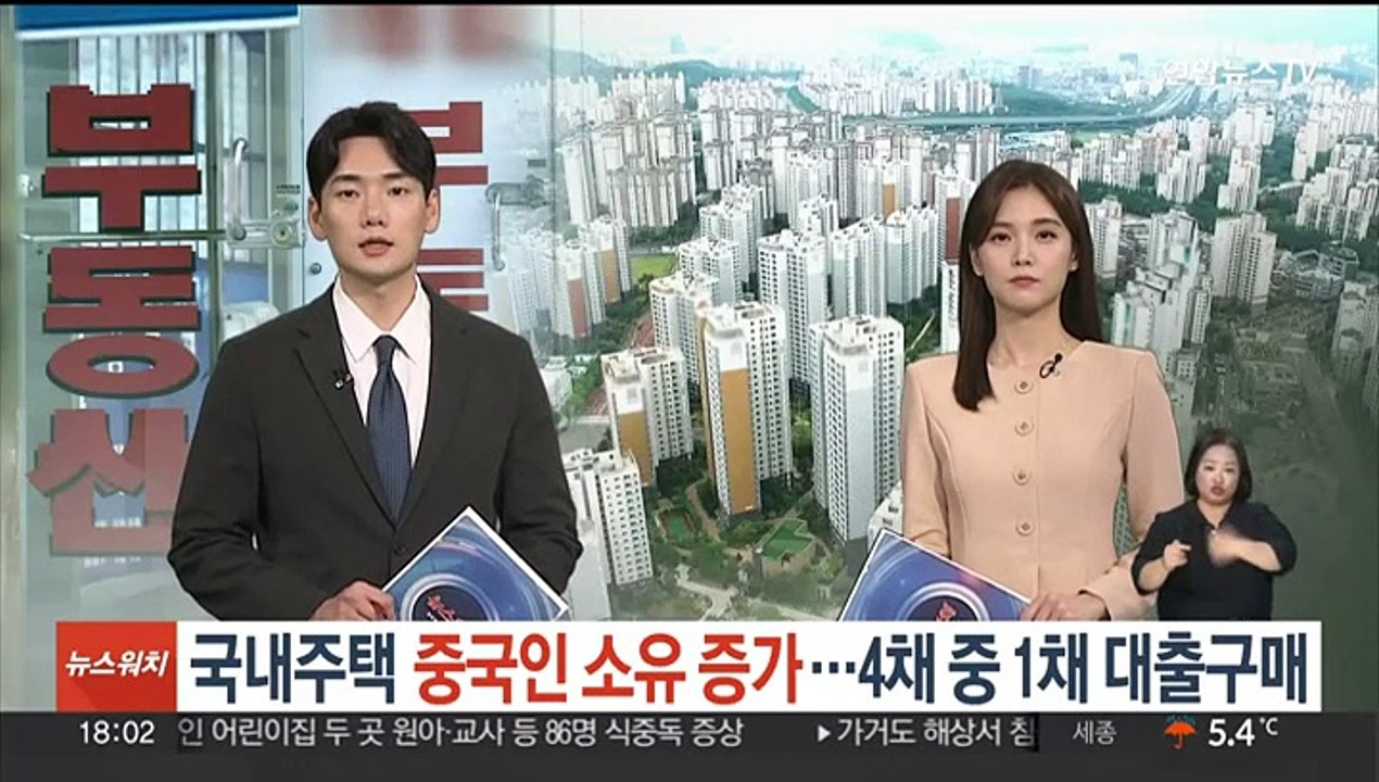 국내주택 중국인 소유 증가…4채 중 1채 대출구매