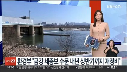 환경부 "금강 세종보 수문 내년 상반기까지 재정비"