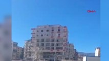 Gaziantep'te ağır hasarlı 7 katlı bina, yıkım sırasında çöktü