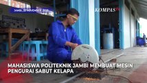 Mantap! Mahasiswa Politeknik Jambi Ciptakan Mesin Pengurai Sabut Kelapa