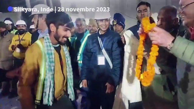 Inde: les 41 ouvriers piégés dans le tunnel de Silkyara sauvés