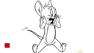How to draw jerry easy step by step _ Tom and Jerry