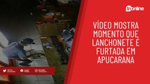 Vídeo mostra momento que homem furta lanchonete em Apucarana