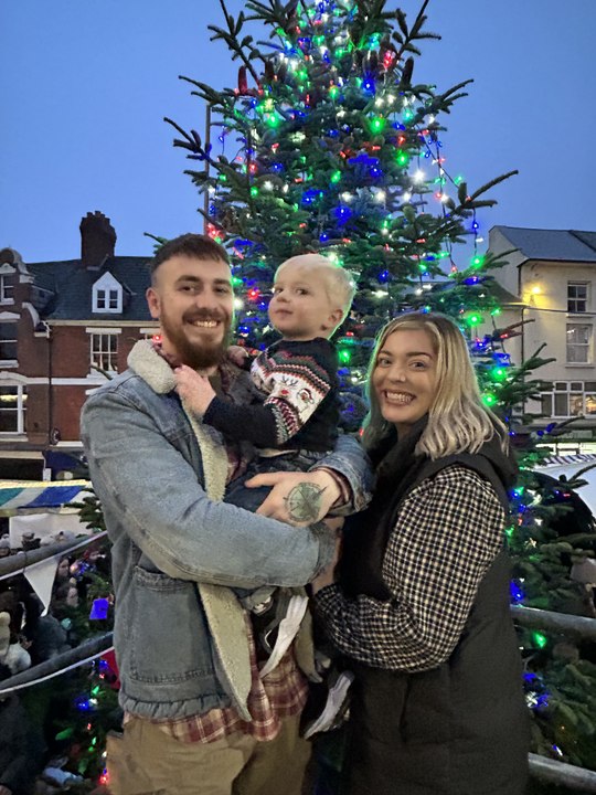 Ross-on-Wye Christmas light switch on
