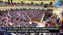 El Rey llama al Congreso a cumplir la Constitución para conservar «una España unida y sin divisiones»