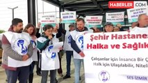 Ses İzmir'den Bayraklı Şehir Hastanesi Önünde Eylem: 