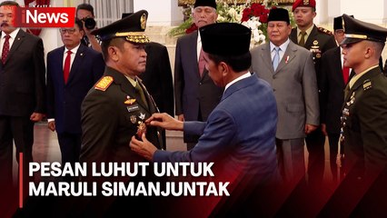 Maruli Simanjuntak Dilantik Jadi KSAD, Luhut Titipkan Pesan Ini