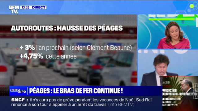 Autoroutes: la hausse du prix des péages sera inférieure à 3% annonce Clément Beaune