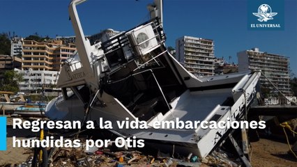 Convierten playa en astillero improvisado; acapulqueños buscan revivir sus embarcaciones