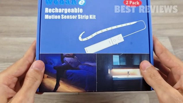 WOBANE Rechargeable Motion Sensor Strip Light Unboxing and Review