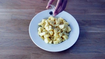 Patatas al vapor con hierbas al microondas