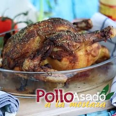 Pollo asado a la mostaza con hierbas