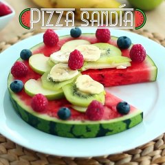 Pizza de sandía, postre refrescante