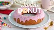 Tarta donut rellena de frambuesas (con glaseado express)