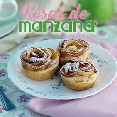 Rosas de manzana y hojaldre