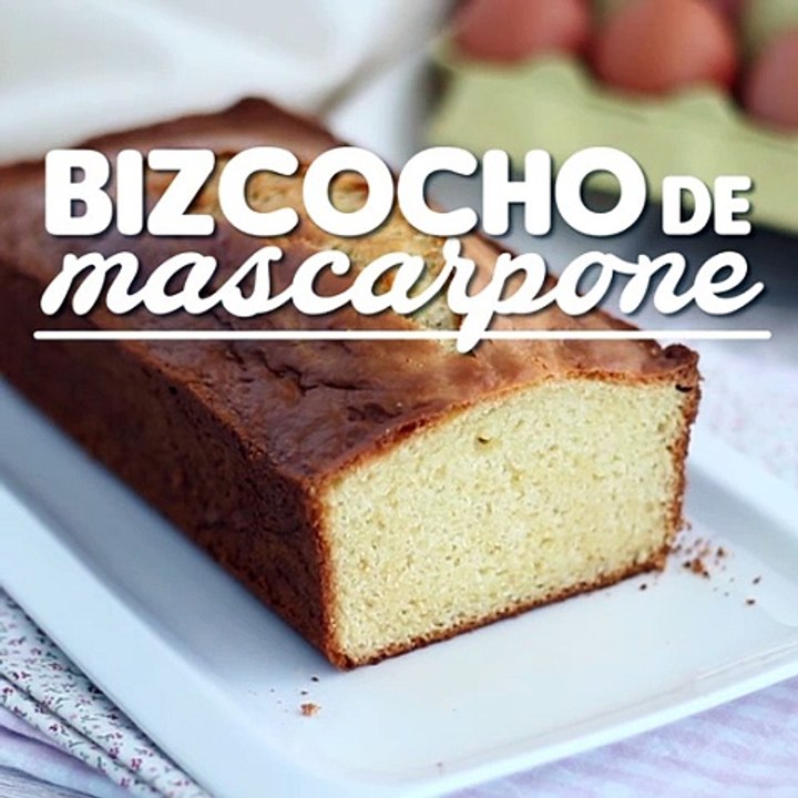 Bizcocho de mascarpone (esponjoso y sabroso)