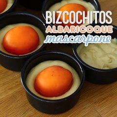 Bizcochitos albaricoque rellenos de mascarpone