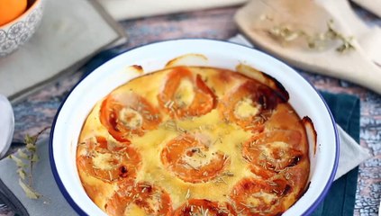 Gratinado de albaricoque y coco