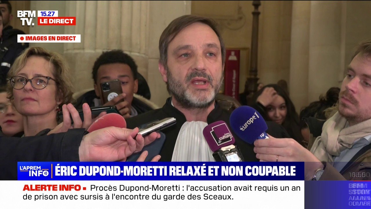 Éric Dupond-Moretti relaxé: "La reconnaissance des conflits d'intérêt a été judiciairement établie" déclare Christophe Clerc l'avocat des syndicats de la magistrature