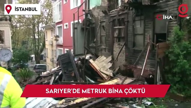 Sarıyer’de metruk bina çöktü: Sokağa giriş çıkışlar kapatıldı