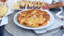 Tortilla de patatas y queso al horno