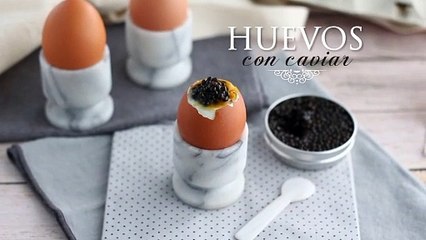 Huevo pasado por agua con caviar