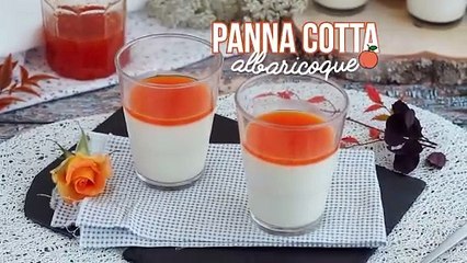 Panna cotta con vainilla y coulis de albaricoque
