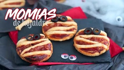 Momias de hojaldre para halloween