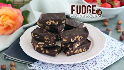 Fudge con avellanas (barritas cremosas de chocolate y avellana)