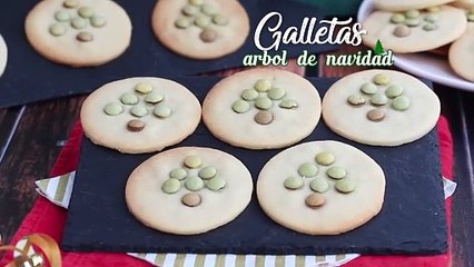 Galletas sablés de árbol de navidad