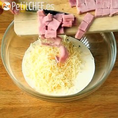 Gratinado de macarrones con queso y jamón