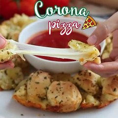 Corona pizza rellena de mozzarella