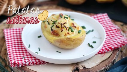 Patatas asadas con bacon y queso