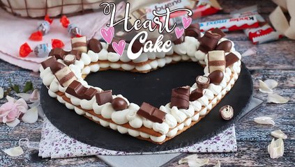 Tarta de corazón con kinder (heart cake)