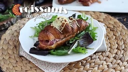 Croissants de jamón y queso