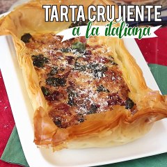 Tarta salada a la italiana con masa filo