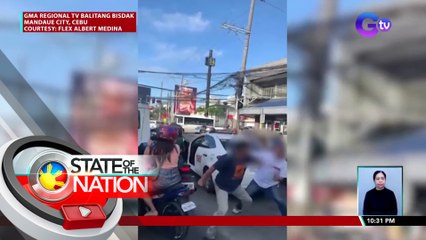 Dalawang motorista, nagsuntukan dahil daw sa gitgitan sa daan | SONA