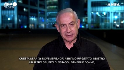 Descargar video: Ostaggi liberati, Netanyahu: 