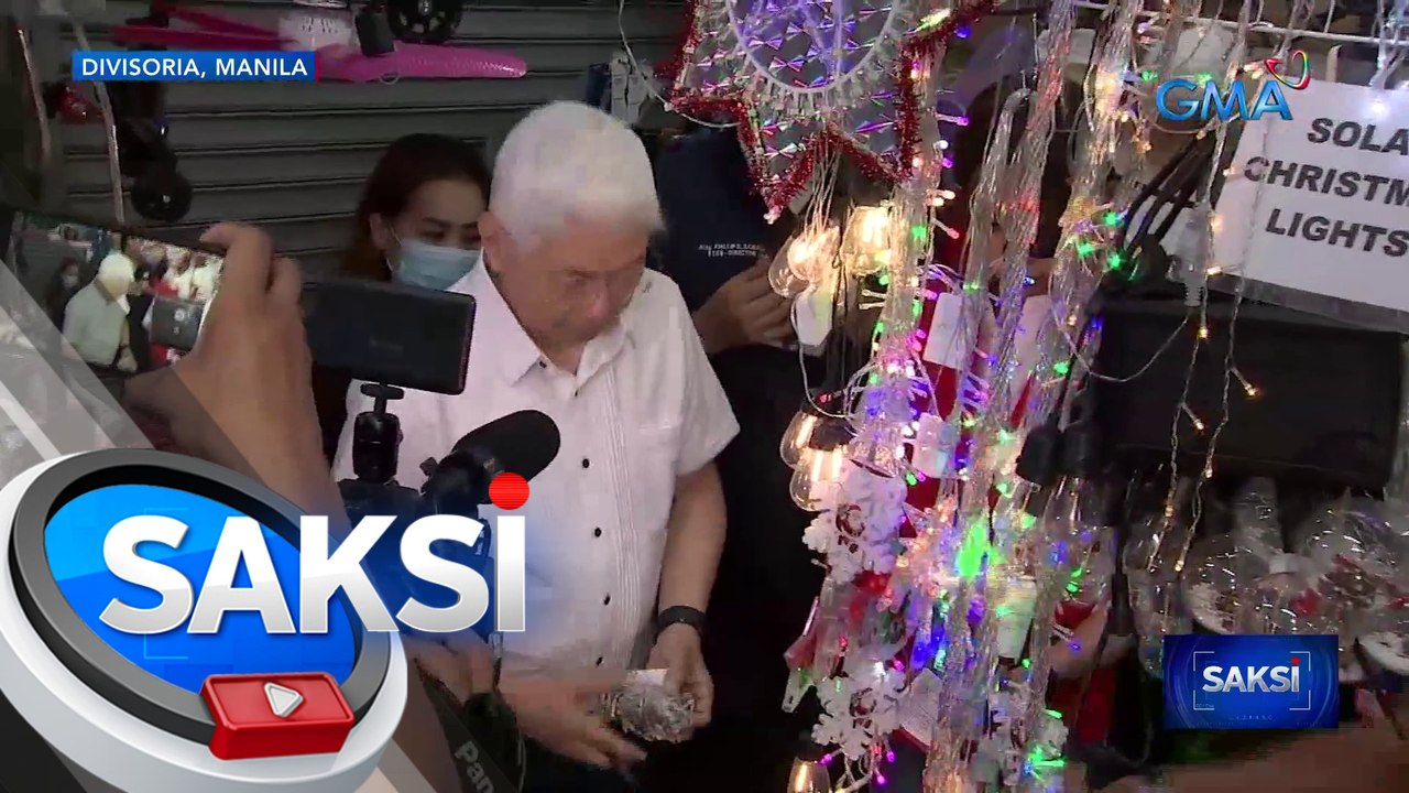 Bentahan ng Christmas lights sa Divisoria, sinuyod ng DTI; mga walang ICC sticker, kinumpiska | Saksi