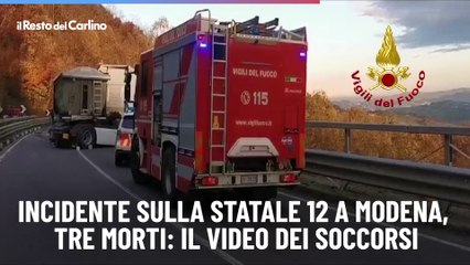 Download Video: Incidente sulla statale 12 a Modena, tre morti: il video dei soccorsi