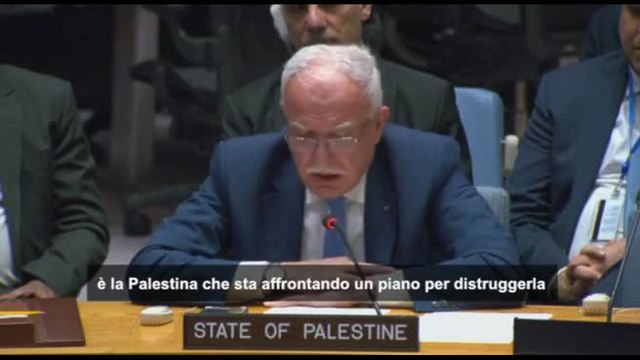 Ministro Esteri palestinese a Onu: Israele minaccia nostra esistenza