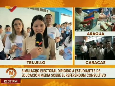 Trujillo | Realizan simulacro electoral estudiantil por la defensa del Esequibo en el mcpio. Valera