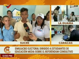 Realizan en el edo. Sucre simulacro electoral dirigido a estudiantes de educación media